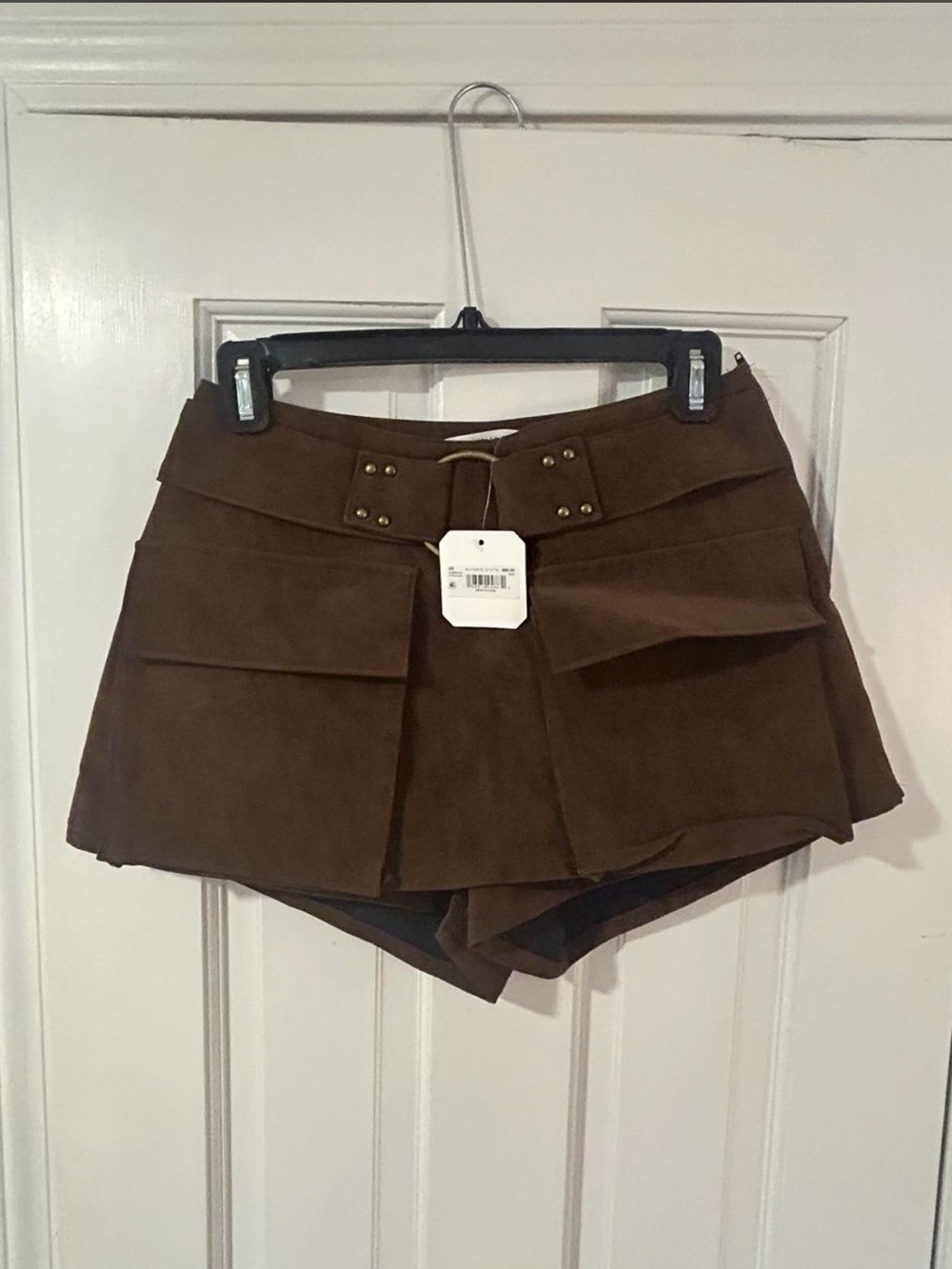 Altar'd State Brown Suede Utility Skort